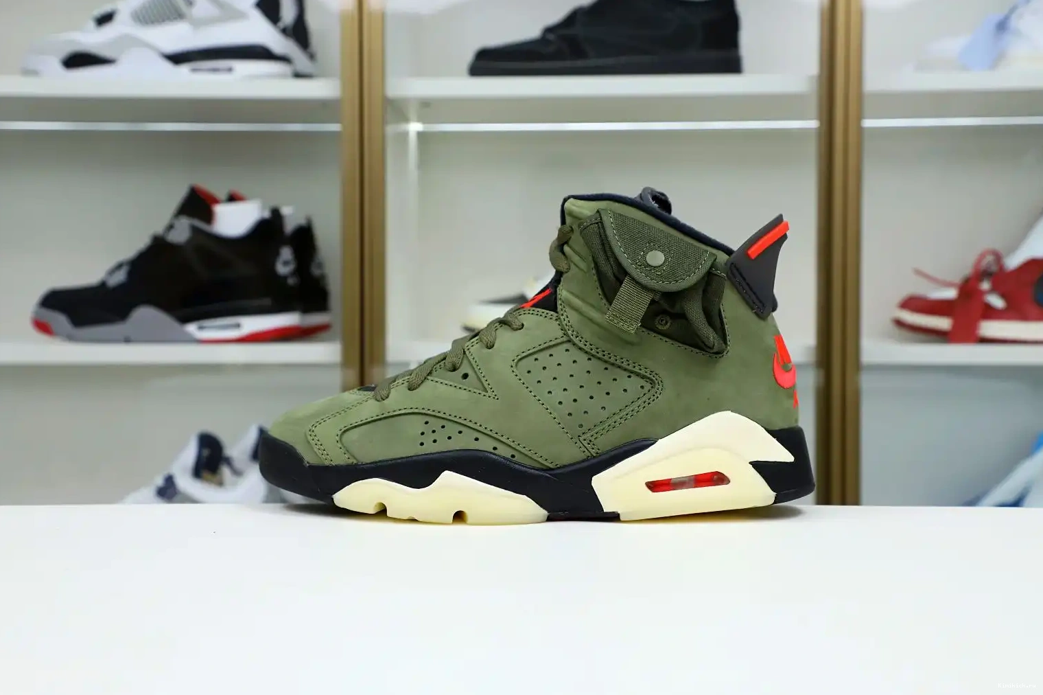 Kimikick TRAVIS RETRO JORDAN X AIR SCOTT 6 'OLIVE' 0521
